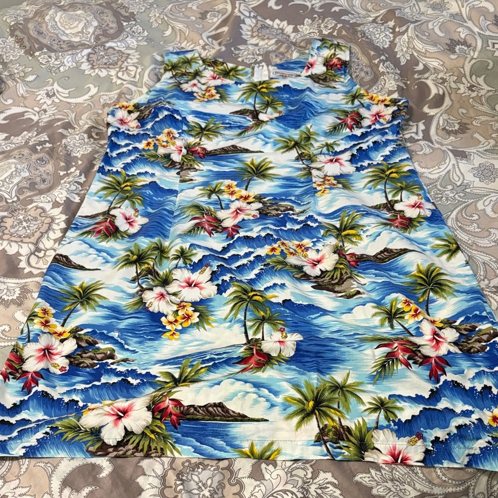Fabulous Vintage Tropical Floral Sleeveless Dress
